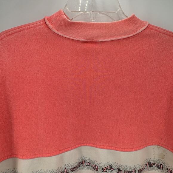 Vintage 80s Rusty Surf Skate Crewneck Sweatshirt Distressed Pink Mens Large RARE - Picture 10 of 16